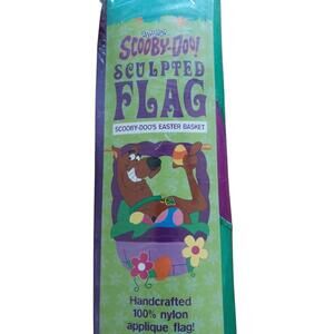 Vintage SCOOBY DOO Nylon Easter Garden Yard Flag 28" X 40" New In Package